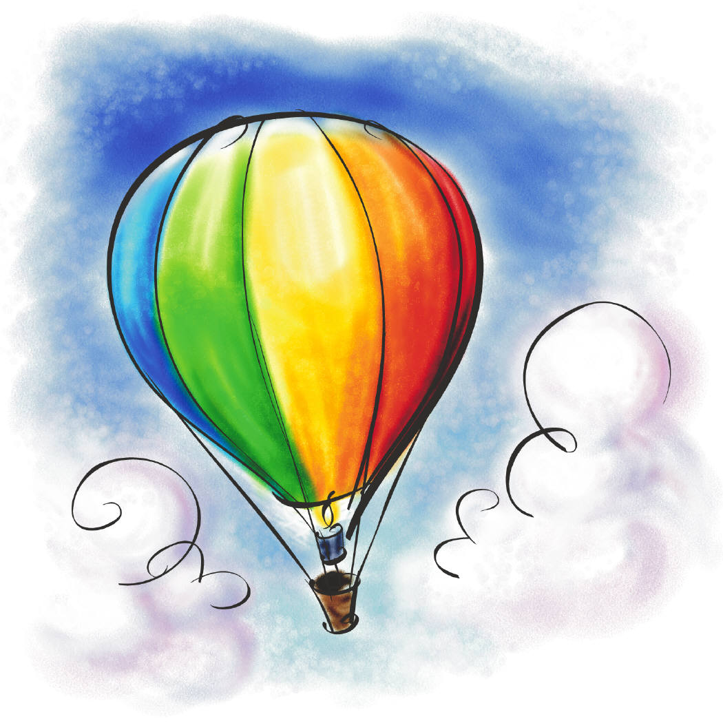 Hot Air Balloon Card Back | Free Images at Clker.com - vector clip art